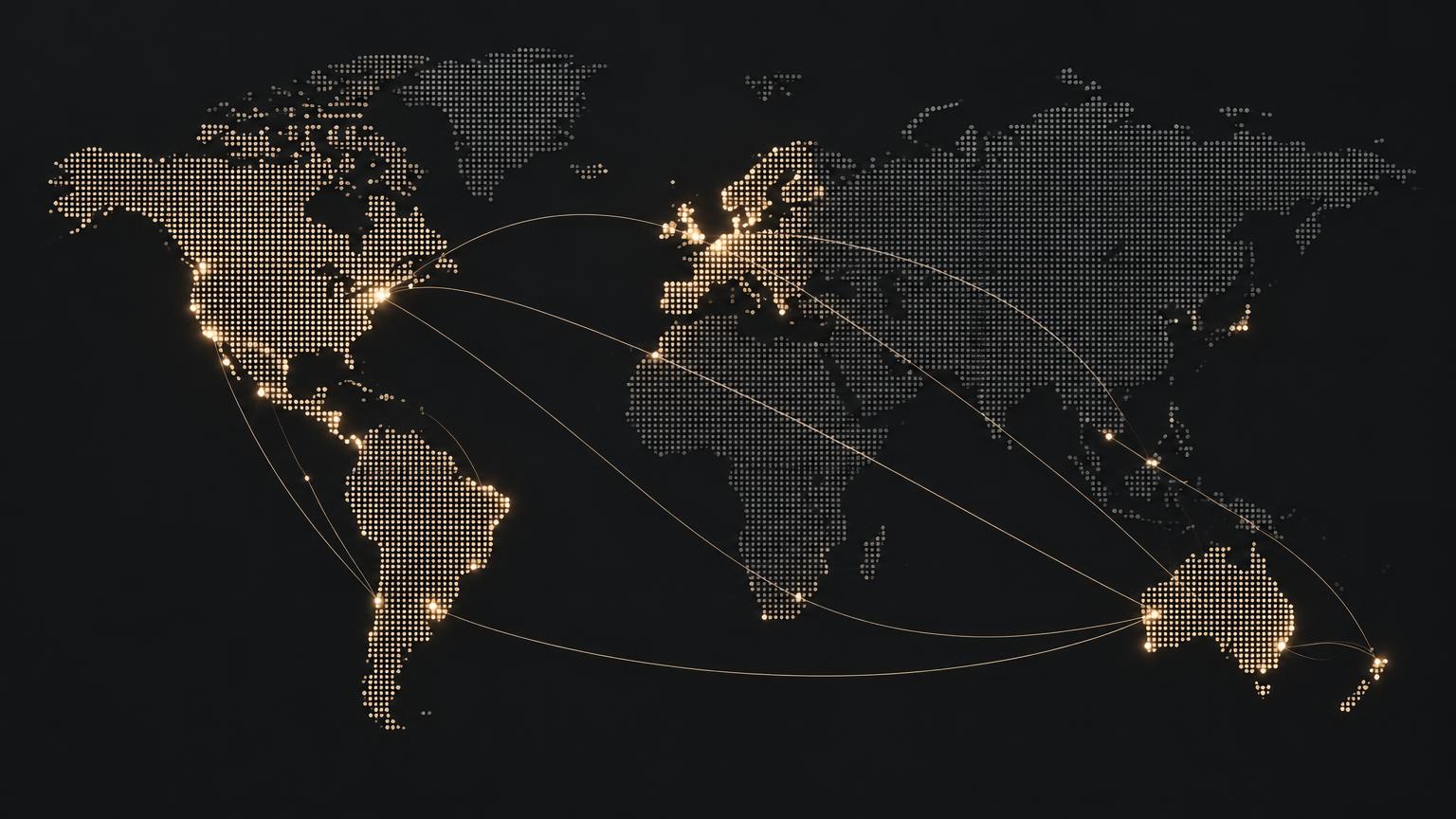 Map showing places Holly has helped people move across the Americas, Europe, Ireland, the Netherlands and Australia